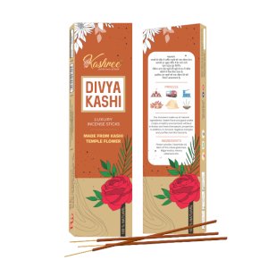 Divine Musk Rose – Luxury Designer Incense Agarbatti | Pack of 105 Sticks) | Free Incense Stick Holder | 100% Organic